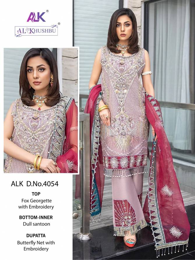 ALK 4054 Georgette Embroidery Pakistani Suits Wholesale Price In Surat